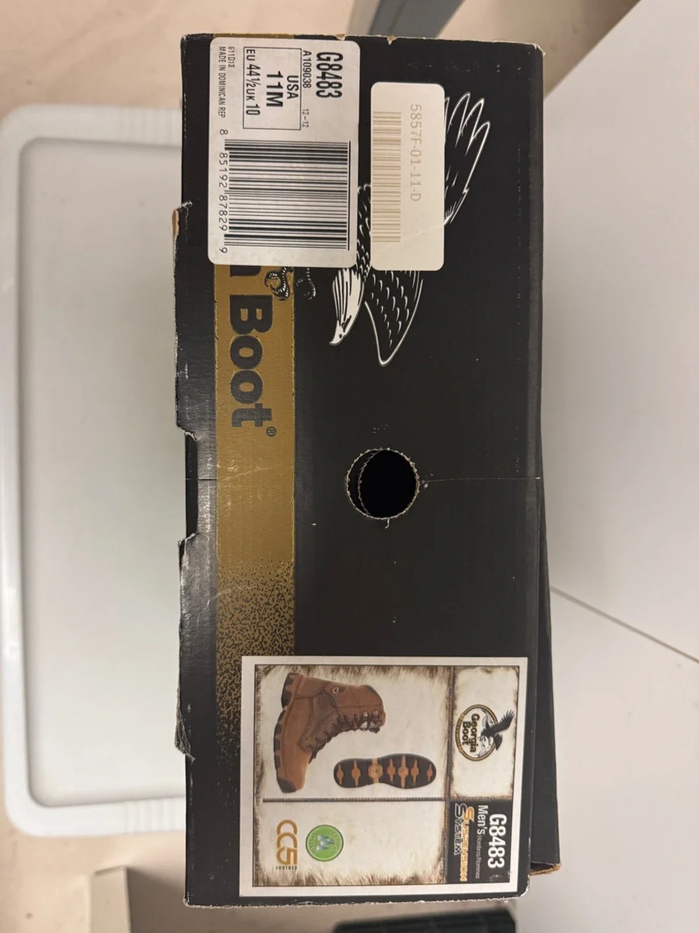 Georgia Boot Brown Leather Waterproof Work Boots